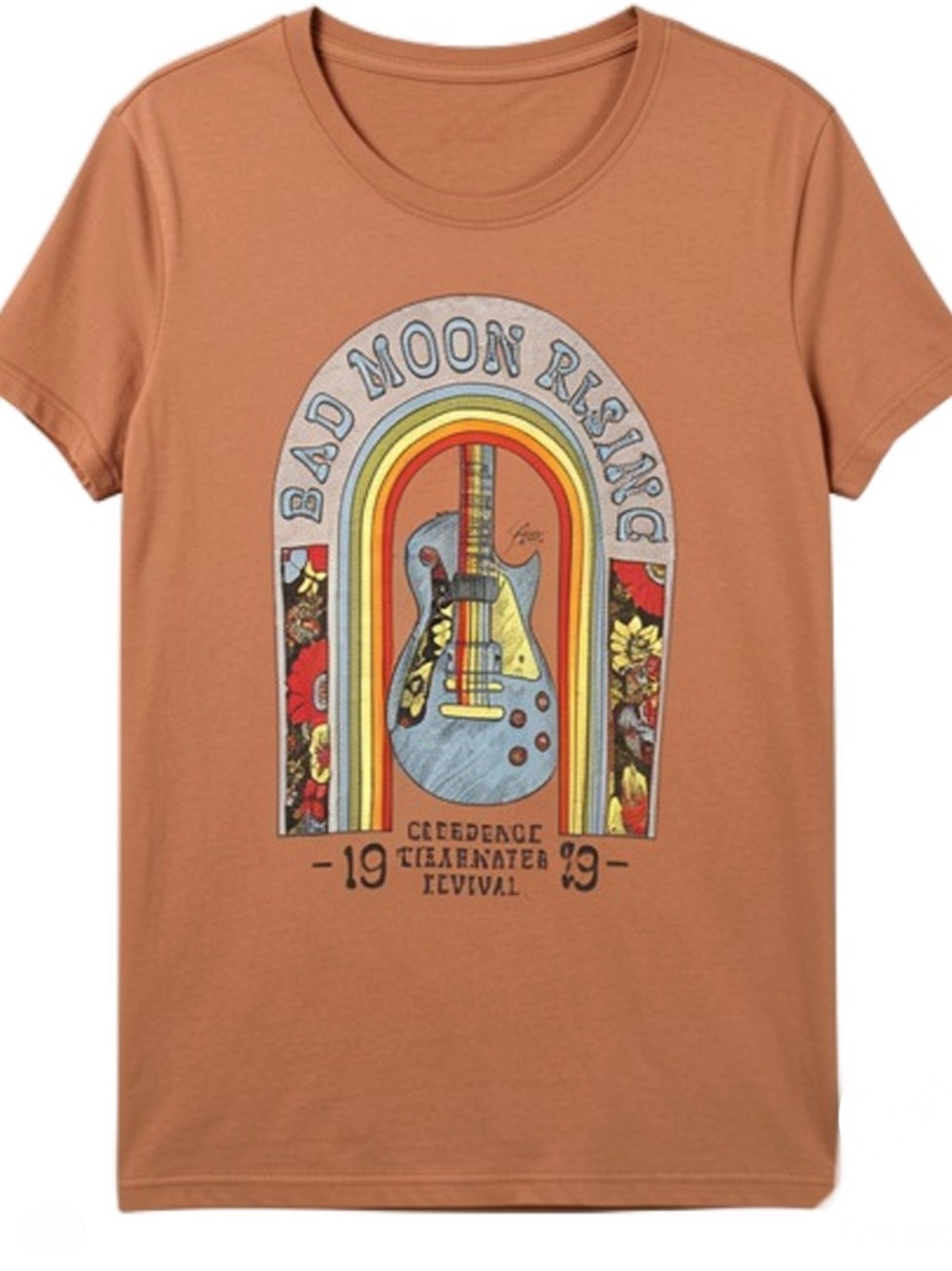 Rust Graphic 'Bad Moon Rising' Short Sleeve Tee
